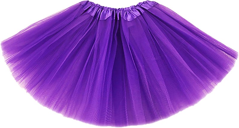 Ayhcclth Girls Tutu Classic Elastic 3 or 4 Layered Tulle Skirt Tutu for Toddler Girl, 2-8Years - Image 1